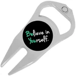 Believe In Yourself Golf Ball Marker Divot Repair Tool Bottle Opener. Fixed Price $15.88.