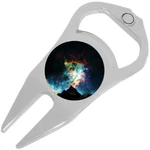 Night Sky Northern Lights Golf Ball Marker Divot Repair Tool Bottle Opener. Fixed Price $15.88.