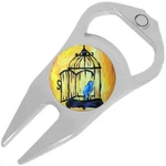 Cage Bluebird Golf Ball Marker Divot Repair Tool Bottle Opener. Fixed Price $15.88.