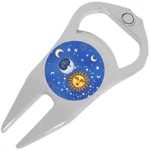 Celestial Moon And Stars Golf Ball Marker Divot Repair Tool Bottle Opener. Fixed Price $15.88.