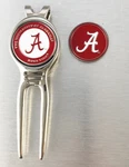 Ncaa Golf Divot Repair Tool Beltclip W/ Ballmark Silver Alabama Crimson Tide. Fixed Price $11.89.