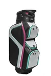 Majek Ladies Black White Teal Pink Golf Bag 9 Inch 14-WAY Friendly Separator Top. Fixed Price $149.95.