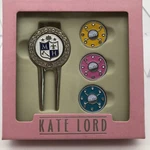Kate Lord Professional Golfer Green Tool Ball Marker Tokens 4-PC Set W/box. Fixed Price $15.95.