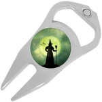Black Witch Green Moon Golf Ball Marker Divot Repair Tool Bottle Opener. Fixed Price $15.88.