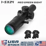 1-5X24 Compact Scope 1/2MOA Optical Red Green Sight Tactical 30MM Tube Hunting. Fixed Price $99.99.
