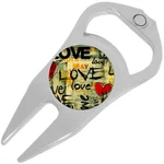 Love Hearts Golf Ball Marker Divot Repair Tool Bottle Opener. Fixed Price $15.88.