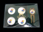 Kansas Jayhawk Golf Balls & Divot Tool - Linkswalker Nos. Fixed Price $24.99.