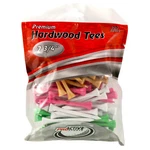 100 Pack Of 2 3/4" Inch Hardwood Golf Tees By Proactive Sports - Mixed Colors. Fixed Price $8.53.