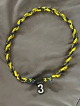 West Virginia Mountaineers Hudson Clement #3 Double Rope Team Necklace 22" Fast!. Fixed Price $9.99.
