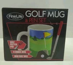 Finelife Mug & Set W/ Mini Ball Gift-golf Putter PEN-11 Oz. Fixed Price $15.99.