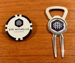 Ste. Michelle Wine Estates Logo Golf Poker Chip Divot Tool Bottle Opener. Fixed Price $14.95.