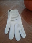 New Zero Friction Motion Fit Golf Glove, Right Hand Mens One Size Leather/lycra. Fixed Price $19.99.