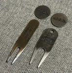 Desert Mountain Golf Club Divot Tool & Ball Marker Set Metal Used. Fixed Price $18.75.