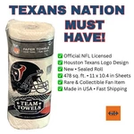 Houston Texans Nfl Team Towels Roll Official Licensed Paper New Htf. Fixed Price $19.87.