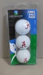 Ncaa 3 Golf Ball Pack Alabama Crimson Tide Linkswalker Gift Set Roll. Fixed Price $7.50.
