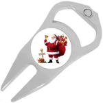 Santa Claus Christmas Gifts Golf Ball Marker Divot Repair Tool Bottle Opener. Fixed Price $15.88.
