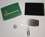 Vtg Zippo Greenskeeper Tool Golf Ball Markers Divot Repair W/box - Advertising. Fixed Price $24.95.