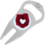Snow Heart Love Golf Ball Marker Divot Repair Tool Bottle Opener. Fixed Price $15.88.