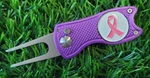 Breast Cancer Awareness 25MM Golf Ball Marker And Purple Divot Tool. Fixed Price $9.99.