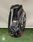 Used Callaway Razr 6-WAY Black Golf Staff Bag Embroidered W/ Rainhood & Strap. Fixed Price $229.99.