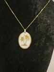 Vintage Double Palm Tree Necklace Pendant White Gold Tone Cruise Wear. Fixed Price $30.00.