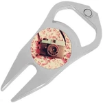 Camera Flowers Golf Ball Marker Divot Repair Tool Bottle Opener. Fixed Price $15.88.