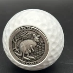 Australian Kangaroo Wine Bottle Stopper Golf Ball Barware Metal. Fixed Price $25.06.
