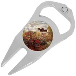 House Flowers Golf Ball Marker Divot Repair Tool Bottle Opener. Fixed Price $15.88.