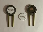 (1) Rare Karsten Ping Divot Tool & 1" Flat Coin Style Golf Marker - Beauty!. Fixed Price $14.00.