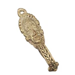 Carved Solid Brass Bottle Opener Bar Tool 3.5". Fixed Price $12.00.