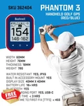 Bushnell Phantom 3 Slope Gps Golf Rangefinder Magnetic Cart Mount Blue. Fixed Price $204.99.