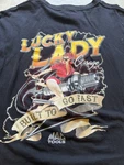 Mac Tools Graphic Black Tshirt Xl Lucky Lady Garage W/ Bottle Opener Vtg. Fixed Price $9.99.