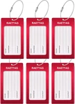 Luggage Tags Metal Suitcase Travel Bag Identifier (red 6-PAC. Fixed Price $48.50.
