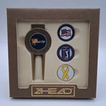 Presidents Cup Divot Tool Set Ahead 3 Ball Markers Us Flag Pga Yellow Ribbon Box. Fixed Price $23.73.