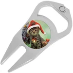Christmas Kitty Golf Ball Marker Divot Repair Tool Bottle Opener. Fixed Price $15.88.