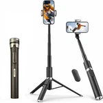 60" Selfie Stick Tripod Wireless Remote Phone Stand For Vlog Video Portable. Fixed Price $21.59.