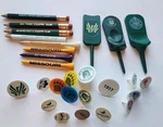Vintage Lot Of Country Club Golf Markers Pencils Divot Tools & Collegiate Tees. Fixed Price $14.95.