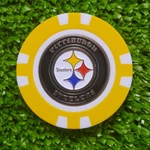 Nfl Pittsburgh Steelers Golf Ball Marker Magnetic Poker Chip New. Fixed Price $6.75.