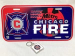 Vintage Chicago Fire Fc Mls Soccer Car License Plate Wincraft 1998 & Keychain. Fixed Price $12.99.