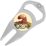 Octopus Bicycle Funny Golf Ball Marker Divot Repair Tool Bottle Opener. Fixed Price $15.88.