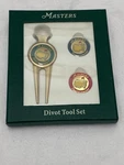 Masters Divot Tool Ball Marker 3-PIECE Set Augusta National Golf Club. Fixed Price $34.95.