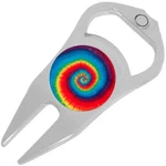 Tie Dye Swirl Golf Ball Marker Divot Repair Tool Bottle Opener. Fixed Price $15.88.