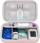 Elonbo Diabetic Supplies Travel Case, Glucose Meter Portable Rose Gold. Fixed Price $25.99.