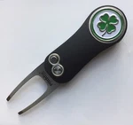 Pitchfix 2.0 Switchblade Golf Divot Tool Lucky Irish Clover Removable Marker. Fixed Price $17.95.